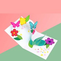 봄꽃 나비 입체 카드 만들기 3월 6세 7세 초1 미술 키트 5인 유아교구 준비물 엄마표 오감
