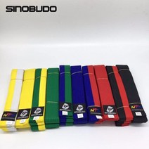주짓수벨트 주짓수띠 sinobudo 2020 new 180 cm taekwondo wtf 컬러 무술 가라데 유도 유니폼 액세서리 품질 면 로드, 초록