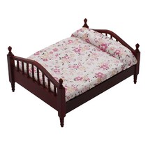 FWT 1:12 인형 집 미니어처 미니 가구 침대와 테이블, 3