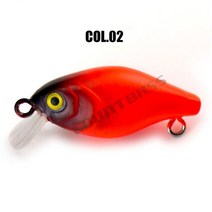 30mm 2.2g Countbass 크랭크 미끼 단단한 플라스틱 낚시 움직이는 연어 송어, 02 Col 02