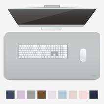 마우스장패드 가죽 장패드 컴퓨터 게이밍 키보드 대형 700x300 매트 주문제작, 800x400, (1710) 모던그레이