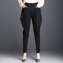 여성 9부 스판 배기팬츠 여자 배기 똥싼바지 승마 항아리 바지