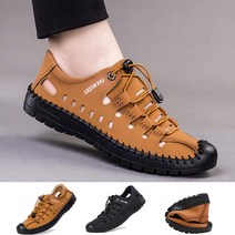 CNTCSM남자여름 수제화 샌들편한 펀칭 스포츠 센달