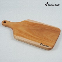 쁠라우발리 마호가니 원목 손잡이 사각 도마, 쁠라우발리 로고 각인
