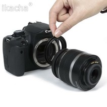 canon eos ef 마운트용 카메라 역방향 어댑터 링 58mm 매크로 역방향 렌즈 어댑터 링 550d 650d 450d 700d 1000d, 없음