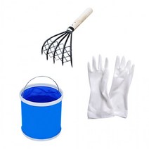 해루질 바지락 조개 체험 호미 물통 고무장갑 세트, 3-해루질체험-세트3