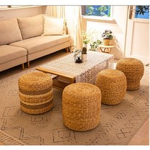 자벨린 감성 수초 발의자 인테리어 우드 네츄럴 다용도 스툴, 타원형