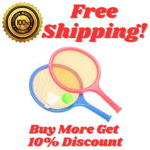 다채로운 라켓 2개가 포함된 배드민턴 테니스 플레이 세트 키즈 트레이닝 스포츠 운동