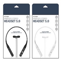 엑티몬 심플한 통화용 무선 블루투스 넥밴드 이어폰, 블랙