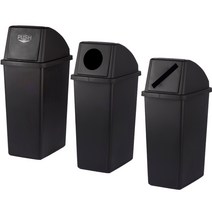 온더바이 대형 쓰레기통 가정용 업소용 재활용 휴지통 대용량 분리수거함, 캔병 검정