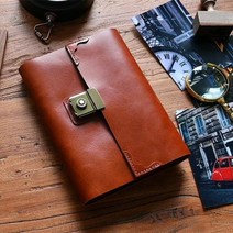 웨딩앨범 포토앨범 수제 빈티지 소가죽 조합 잠금 고급 가죽 보물 선물 DIY 블랙 내부 페이지 25 장 쓰기 가능, B