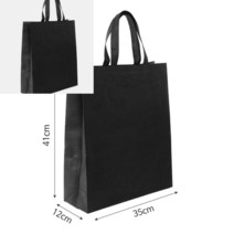 세로형 부직포 가방 블랙 핸드메이드에코백 여자가방쇼핑몰 토트백추천