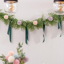 기타 바보사랑[아티파티]DIY 퐁퐁국화 넝쿨 가랜드 실크플라워 조화 단품 160cm (3컬러), 상세 설명 참조