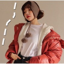 여성 귀여운 방한 뜨개질 니트 귀마개 귀도리