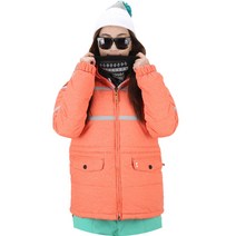 욥스 여자 마이크로화이버 패딩 보드 자켓 SAILER J - SALMON 스키/보드복