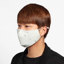 별패턴 3겹 필터 면마스크(그레이) / 입체 순면마스크