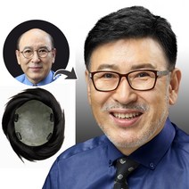 고급 올스킨 가발 100%인모 남자가발 밀*스타일 부분가발 남성가발 탈모가발 정수리가발 가르마가발, 올스킨 M(중)