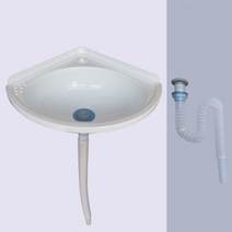 무타공 간이 코너 세면대 플라스틱 벽걸이 손세면대, A