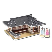 DIY 조립 만들기 63빌딩 모형 우드락 초가집 기와집 건물