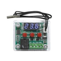 산업용 열풍기 공업용 블루/레드 라이트 DC 5V12V 가열 냉각 온도 조절기 스위치 컨트롤러, 06 DC 24V Blue