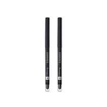 Rimmel Exaggerate 오토매틱 아이 라이너 0.01oz, Noir, 2 Count (Pack of 1)