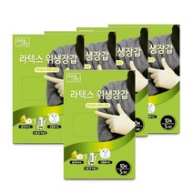클로버하우스 라텍스 장갑 L, 아이보리, 대(L), 10개