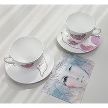 행남자기 본차이나 한국의 미 커피잔 머그컵 2인조 4pcs