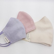 솔방울 공작소 핸드메이드 끈조절 여름 린넨 면 마스크, XS, 블랙