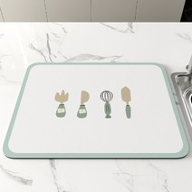 주방 바 식기 건조 매트 커피 머신 흡수성 테이블 플레이스 내열 패드 조리대 물 컵 드레인, [03] 50x60cm, [11] L