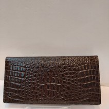 엘레강스 악어 모양의 소가죽 남성 장지갑 BISP03A 브라운