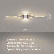 모던 미니멀리스트 LED 벽 조명 블랙 화이트 실내 장식 램프 업 다운 침대 룸, 9) A White-100c,3) Warm Light_