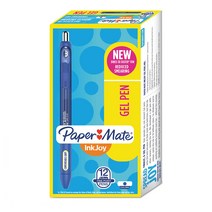 페이퍼 메이트 잉크조이 젤펜 12개입 블루 0.5mm Paper Mate InkJoy Gel Retractable Pen 0.5mm Fine Point Blue
