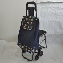 바퀴달린 접이식 장바구니 작은 트레일러 할머니 아이유 쇼핑 카트 홈 시 배정남 카트형 3단변신 네바퀴 장 수레 마트 기 4바퀴, 네이비 블루 30, A