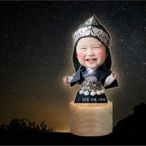 [주문제작] 아크릴 무드등 포토 사진 인테리어 액자 포토 대두 스탠딩 수면등 수유등, 기본형