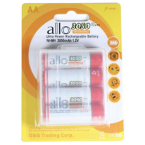 제이티원 allo 3050mAh AA 충전지 4알(케이스포함), 4세트, 4개입