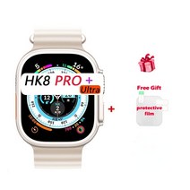 HK8 프로 울트라 스마트 워치 IWO 시리즈 8 49mm 2.12 인치 진짜 HD 스크린 최고는 NFC Smartwatch 남성 스, 05 ocean white