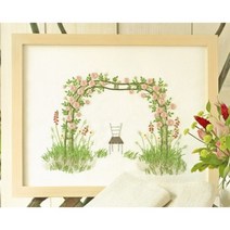 장미 아치의 액자 호비라호비레 프랑스자수패키지