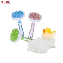 애완용 실리콘 마사지 브러쉬-색상랜덤 털 피부관리, 없음