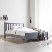 보루네오하우스 프라임 루나 원목 SS 침대 프레임 FC0101, 그레이