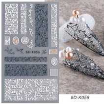 1 pc 디자인 손톱 장식 네일 접착제 손톱 장식 슬라이더 접착제 네일 데칼 SASW5D, 5DK056