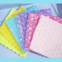 레인몰 하트 뽁뽁이 에어캡 포카 포장 선물 10x10cm 1세트5매, 선택:소-베이비핑크, 단품