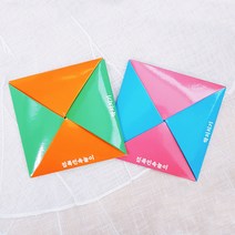 놀자샵 딱지 사각딱지 딱지치기 딱지놀이 접는딱지 옛날딱지 추억의게임 민속놀이 전통놀이 명절 가족 교구 학습 교육 장난감 게임 종이딱지, 30입, 주황초록