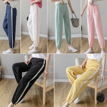 wa365 코튼 여성 라인별룬팬츠 여름 여성 면바지 SALE