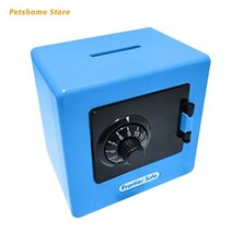 미니금고 비상금 캐쉬박스 nicefurniture 1pc 돈 상자 조합 잠금 변경 동전, 푸른