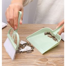 미니 빗자루 세트 쓰레받기 소형 책상 청소 F, 분홍