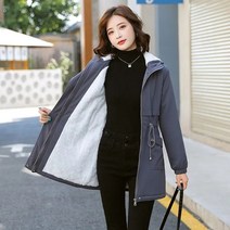 여성 캐시미어 코트 가을 겨울 재킷 후드 윈드 브레이커 양털 따뜻한 두꺼운 면화 패딩