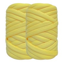 트윈브로 프리미엄 패브릭 자이언트얀 손 뜨개실 1kg, 파우더옐로우 2set