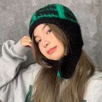 데일리비 후루츠캔디 필링 털실 니트짜임 귀달이 겨울 여자 모자 캠핑
