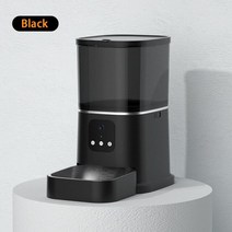 고양이자동급수기 반려묘 고양이 정수대 자동 피더 와이파이 앱 제어 스마트 개 타이머 부분 스테인레스 스틸 애완 동물 식품 디스펜서, 6.Black - Camera Smart Feeder
