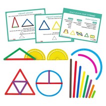 6세수학교구 도형활동놀이 지오스틱세트102P 크리스마스 선물 영재수업